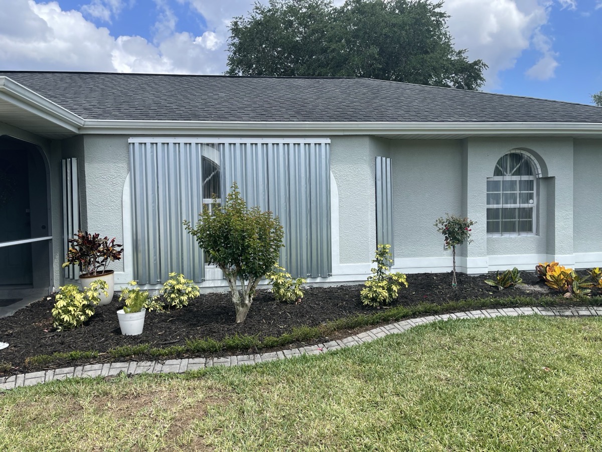 Hurricane shutters installed on home SWFL Cat 5 Protection