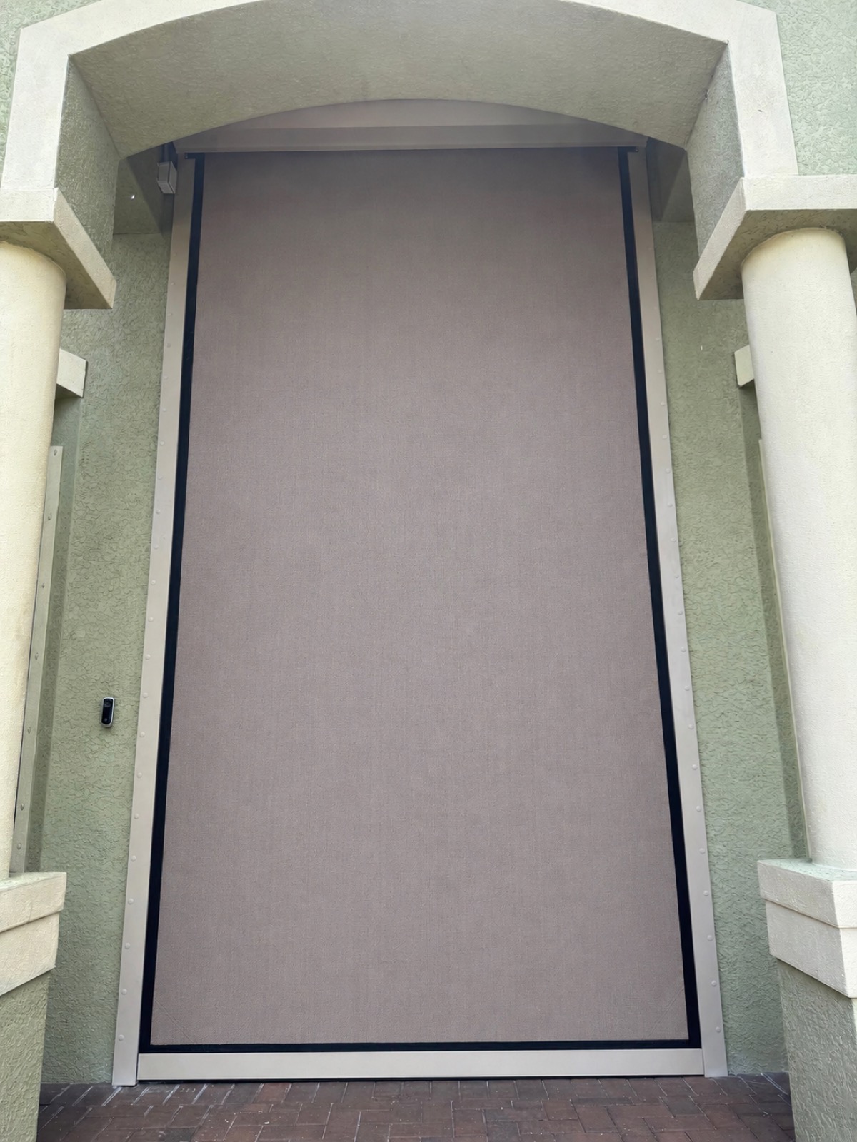Roll-down hurricane shutter grand entryway Cat 5 Protection SWFL