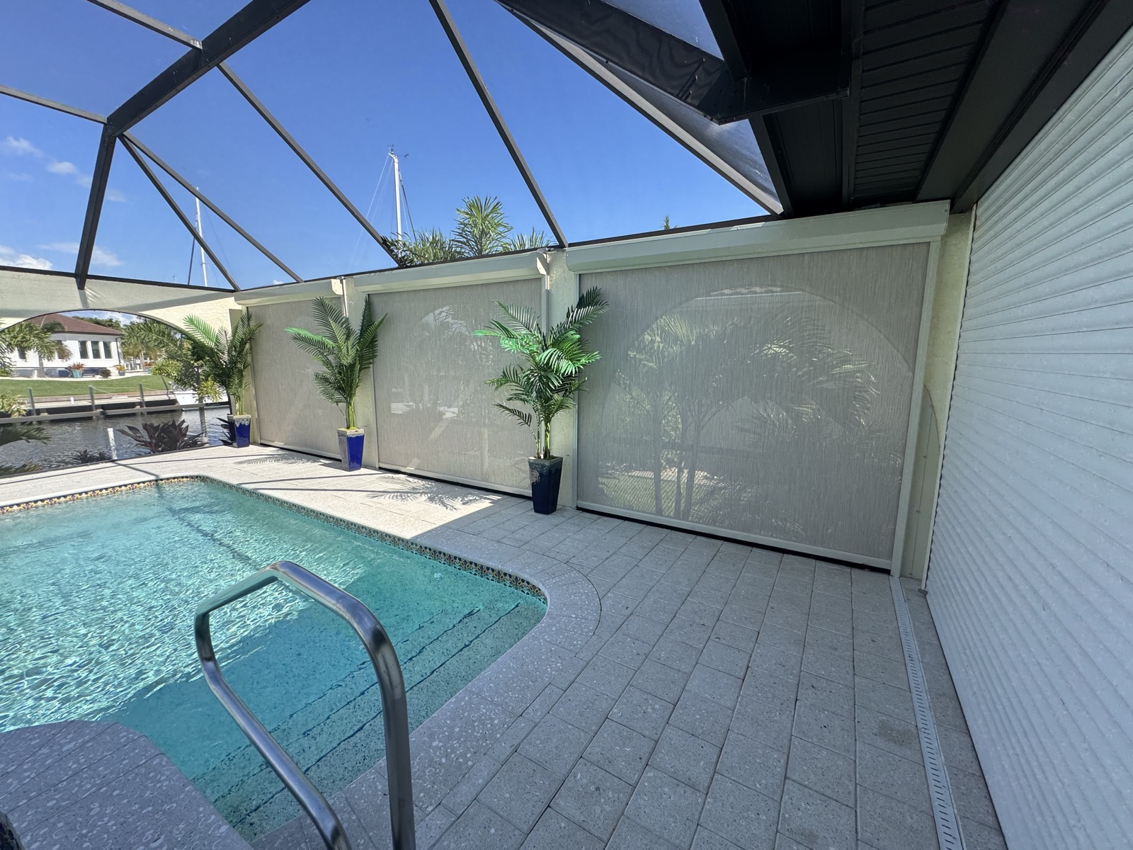 Bug screen roll-down shutters pool enclosure Cat 5 Protection SWFL
