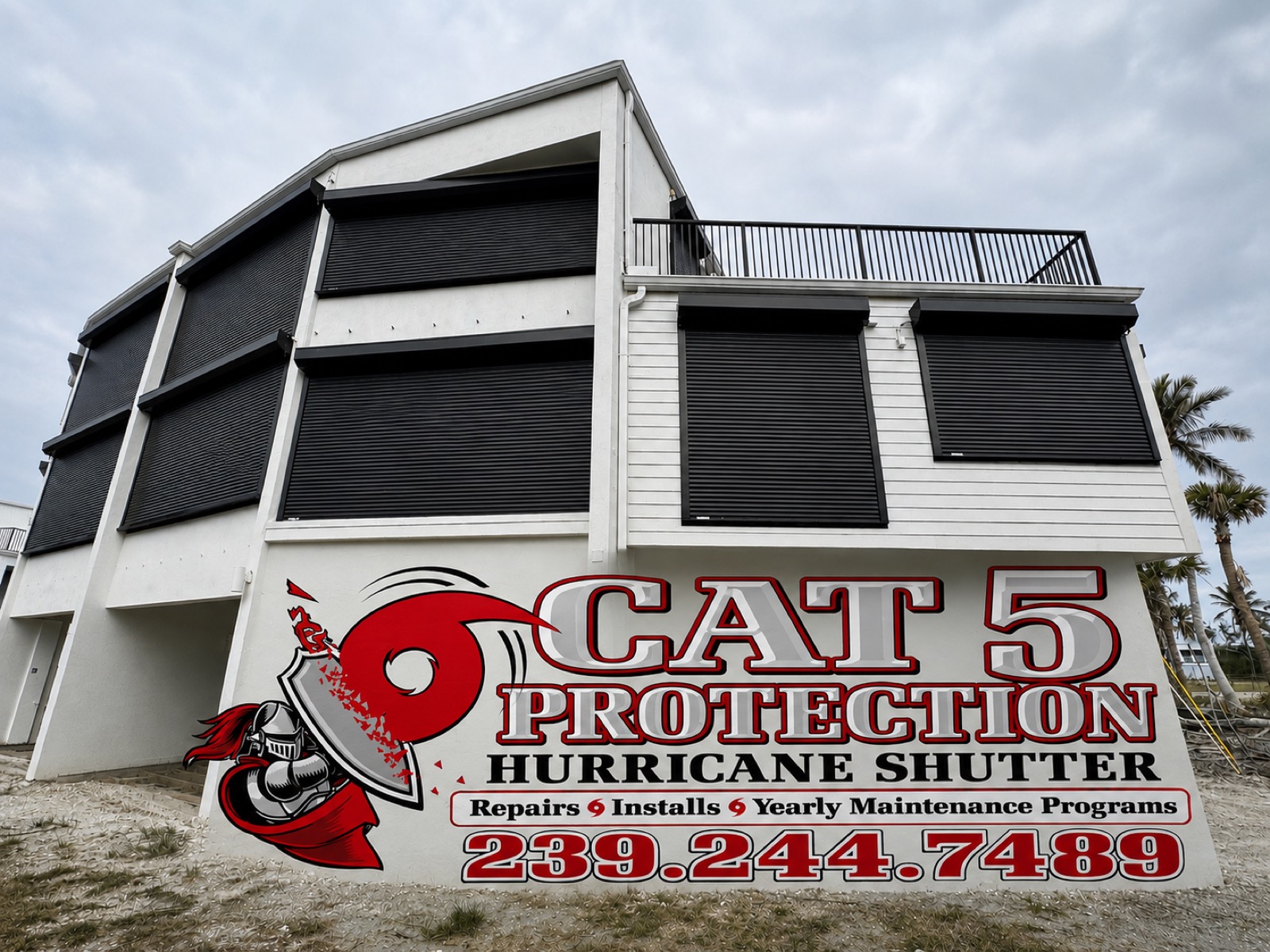 Cat 5 Protection hurricane shutters installed SWFL