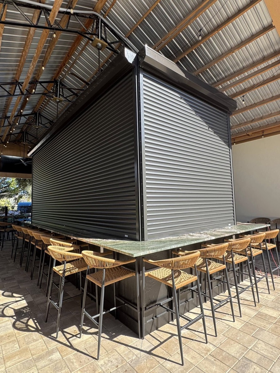 Commercial roll-down shutters installed Southwest Florida